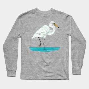 White Heron Long Sleeve T-Shirt